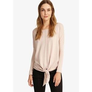 Phase Eight Women's Tie Front Knitted Sweater in Romantic Blush Size S NWT $110